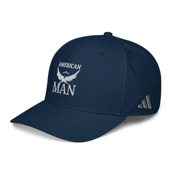 American Man Adidas cap side view navy