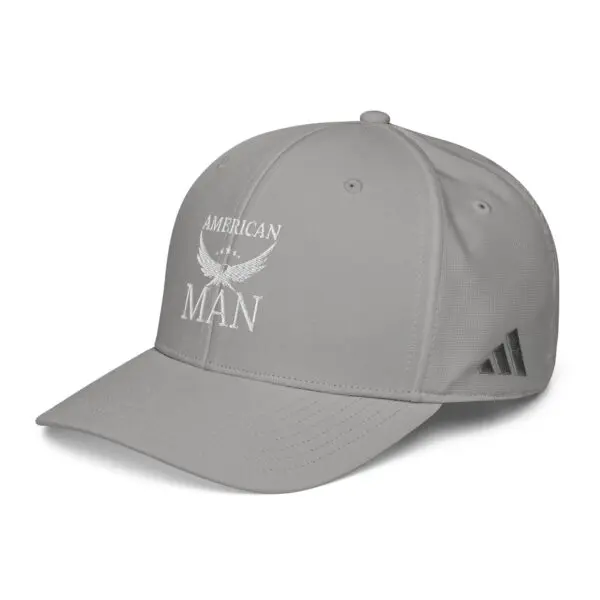 American Man Adidas cap side view grey