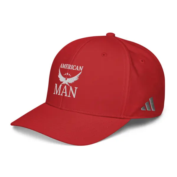 American Man Adidas cap side view red