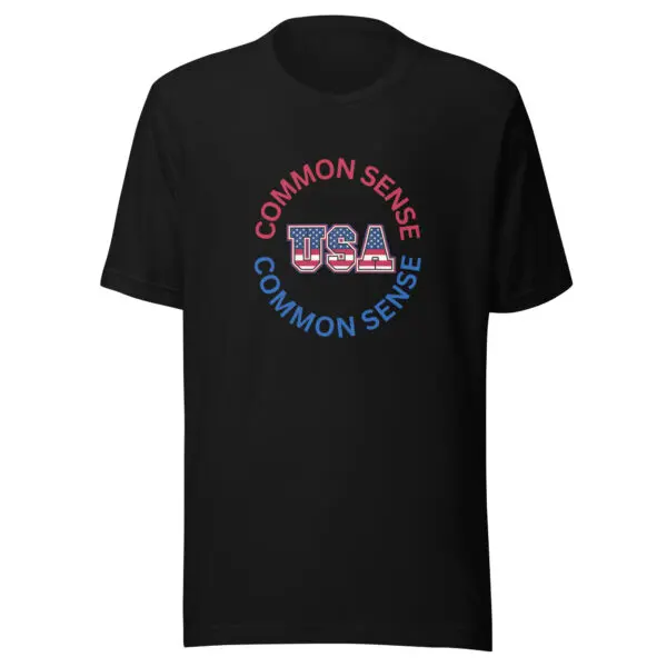 Common Sense T-shirt - USA black