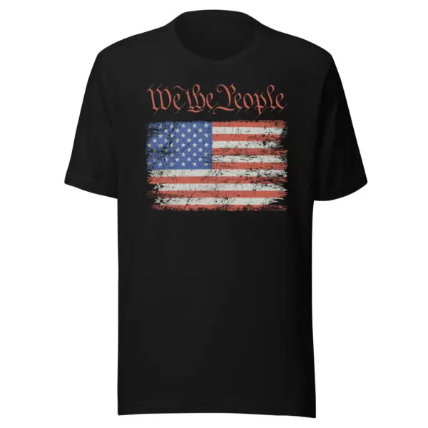 We The People American Flag T-shirt black