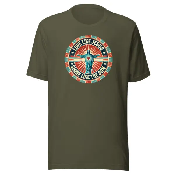 Love like Jesus t-shirt military green