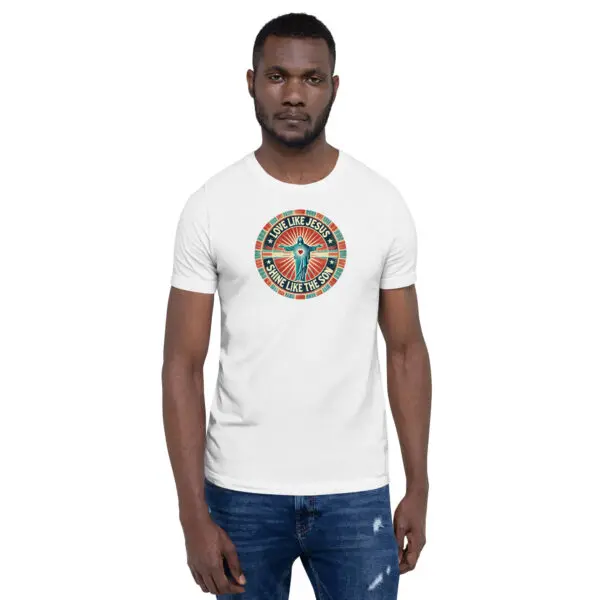 Love like Jesus t-shirt male model