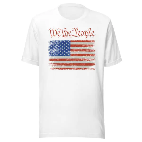 We The People American Flag T-shirt white